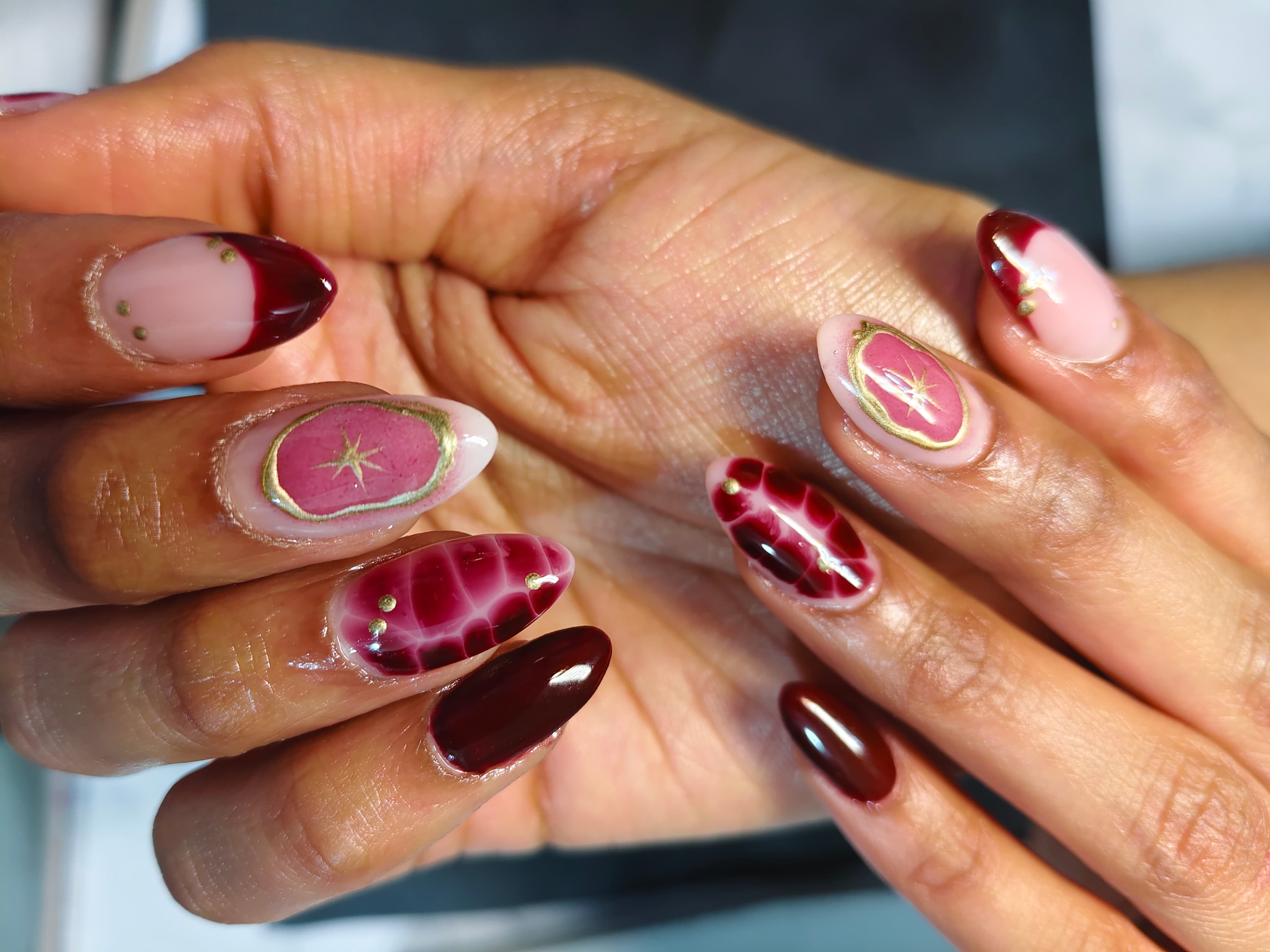 Gum gel extensions with art – photo 1