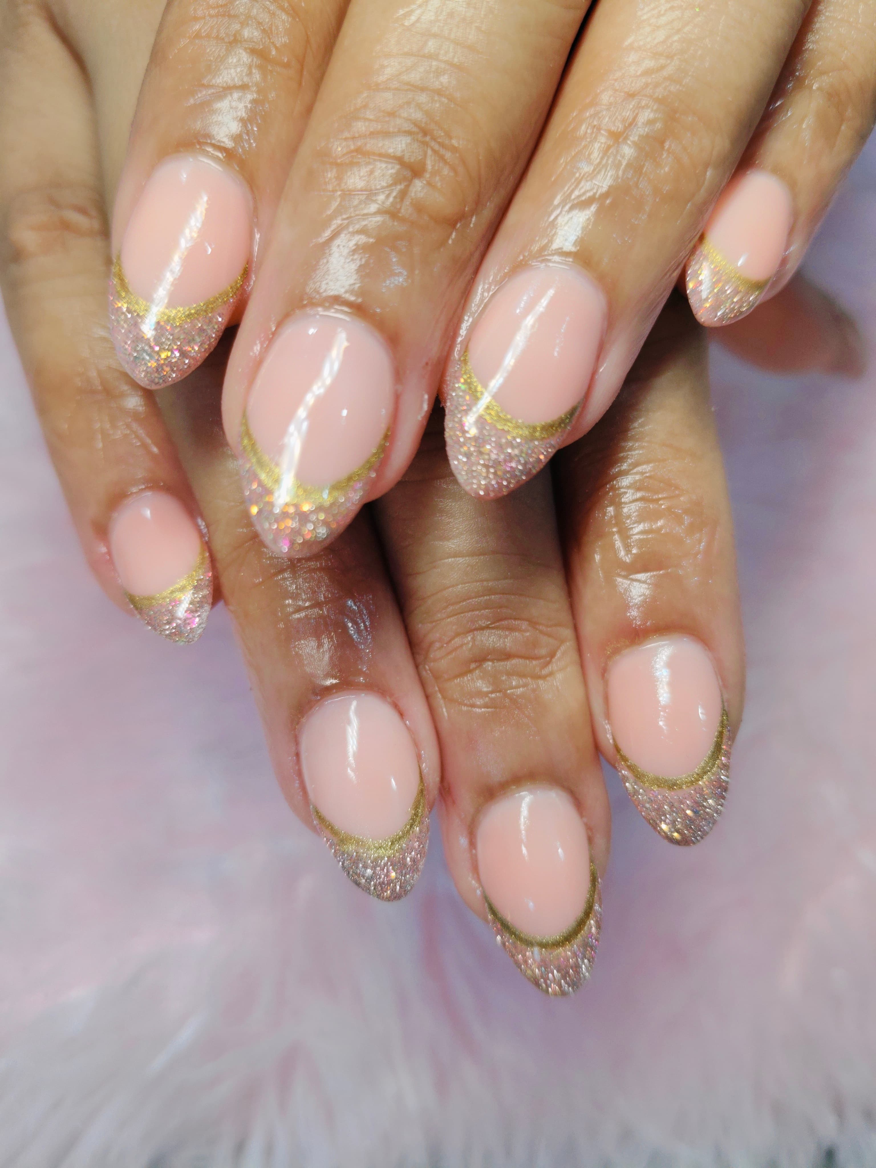 Gum gel extensions with art – photo 1