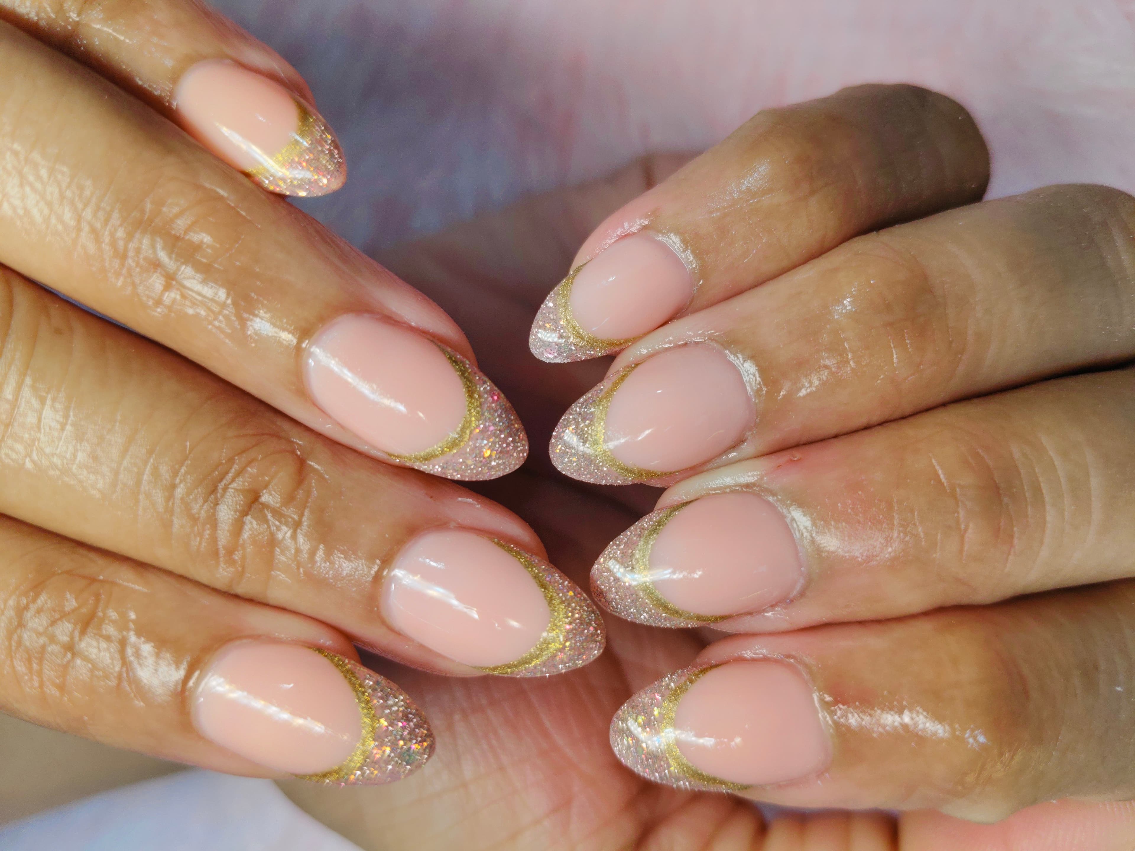 Gum gel extensions with art – photo 2
