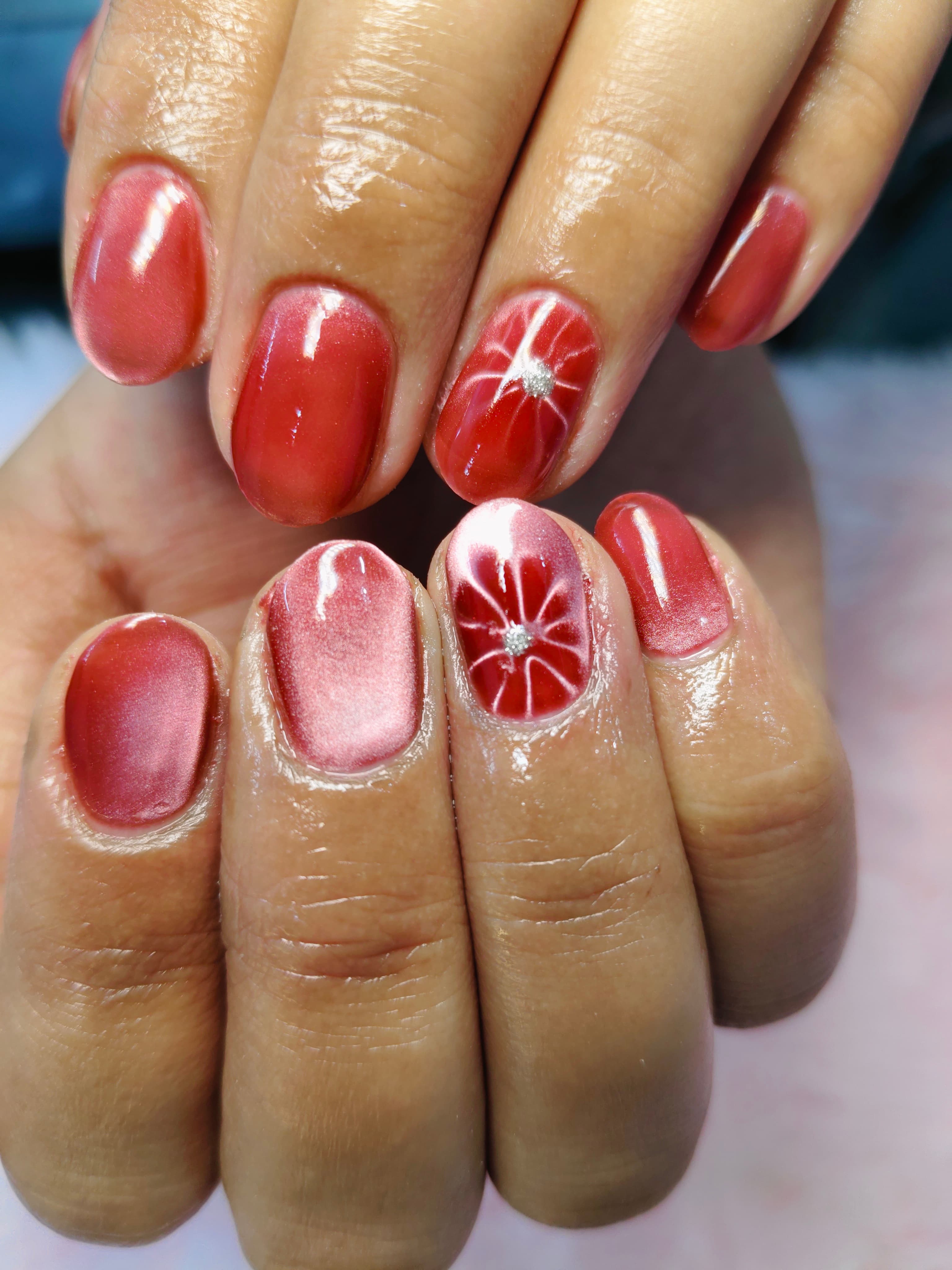 Gel polish on natural nails